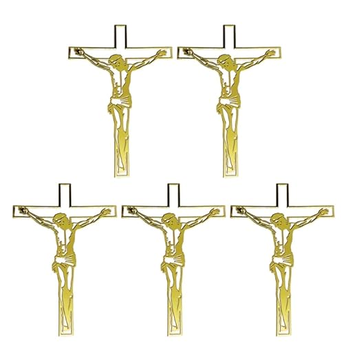 5 Blatt Gold Glitzer Aufkleber Kreuz Muster Metall Aufkleber Selbstklebende Handyhülle Dekorative Aufkleber für DIY Handwerk Epoxidharz Füllstoffe und Dekorationen von Generic