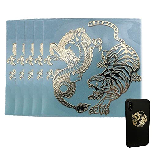 5 Pcs Dragon- Und Metall-Scrapbook-Aufkleber Mobiltelefon Aufkleber Laptop Dekoration Aufkleber Selbstklebende Aufkleber von Generic