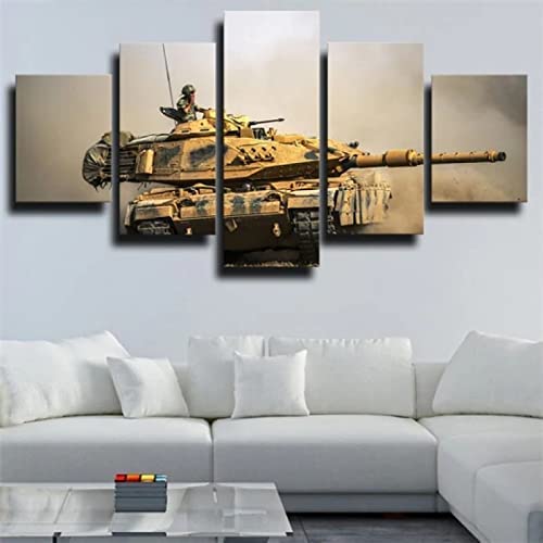 5 Stück Leinwand Wandkunst Panzer Der Streitkräfte Xl/150 X 100 Cm Wanddekoration Moderne Kunstwerke Malerei Für Home Office Wohnzimmer Schlafzimmer Für Esszimmer Kinderzimmer Galerie von Generic