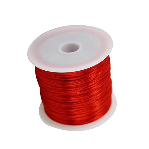 50 Mt Seide String Elastizität Perlen Schnur Streifen Handwerk Thread String DIY Halskette Armband Schmuck Rot Exquisite Verarbeitung Deft verarbeitet von Generic