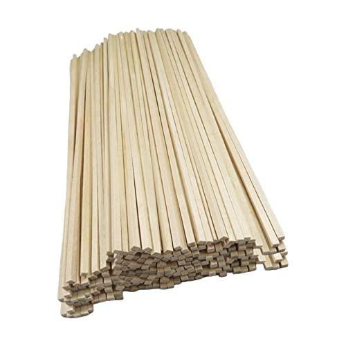 50 x unlackierte quadratische Stäbe, DIY-Zubehör, Balsa-Stäbchen, zum Bauen, Schnitzen, Basteln, pädagogisch, 400x2x2mm von Generic