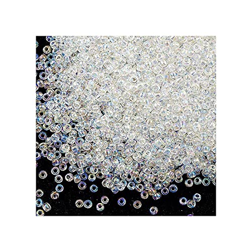 50g TOHO Rocailles 15/0, Trans-Rainbow-Kristall (# 161) (TOHO seed beads 15/0, Trans-Rainbow Crystal (#161)) Japanishe Glas Rund Perlen von Generic