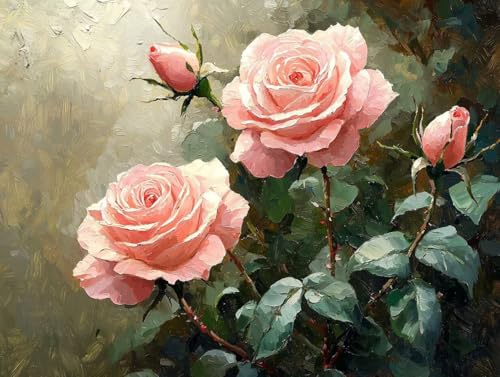 5D DIY Diamond Painting Bilder, Blumen Rosa Diamond Painting Kits für Erwachsene Anfänger und Kinder, Mosaikherstellung Strass Full Drill Stickerei, Geschenk für Heimdekoration 20x30cm S-212 5D DIY Diamond Painting Bilder, Blumen Rosa Diamond Painting Kits für Erwachsene Anfänger und Kinder, Mosaikherstellung Strass Full Drill Stickerei, Geschenk für Heimdekoration 20x30cm S-212 von Generic