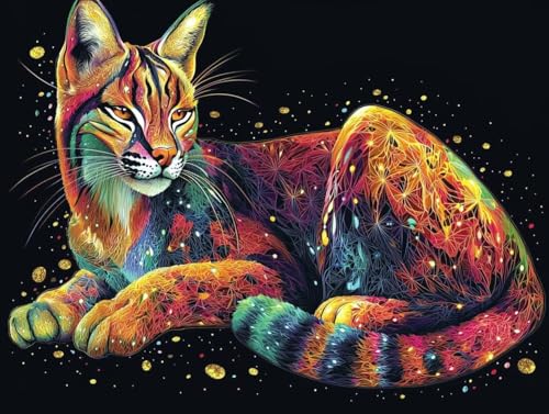 5D DIY Diamond Painting Bilder, Tiere Farbe Katze Diamond Painting Kits für Erwachsene Anfänger und Kinder, Mosaikherstellung Strass Full Drill Stickerei, Geschenk für Heimdekoration 20x30cm S-74 5D DIY Diamond Painting Bilder, Tiere Farbe Katze Diamond Painting Kits für Erwachsene Anfänger und Kinder, Mosaikherstellung Strass Full Drill Stickerei, Geschenk für Heimdekoration 20x30cm S-74 von Generic