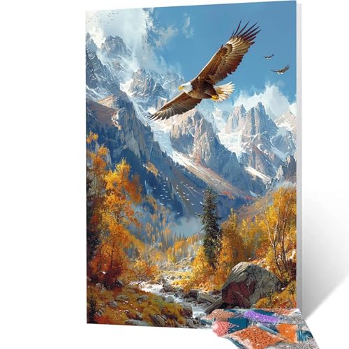 5D Diamond Painting Adler mit Diamond Painting Zubehör Set, Diamant Malen Nach Zahlen Berg, Diamant Cross Stitch Stickerei Bastelset Erwachsene für Deko Wohnzimmer und Geschenke 90x120 cm model/-4519 5D Diamond Painting Adler mit Diamond Painting Zubehör Set, Diamant Malen Nach Zahlen Berg, Diamant Cross Stitch Stickerei Bastelset Erwachsene für Deko Wohnzimmer und Geschenke 90x120 cm model/-4519 von Generic