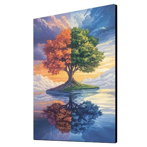 5D Diamond Painting Baum Vollbohrer Diamant Malen Nach Zahlen Landschaft mit Diamond Painting Zubehör Set, Diamant Cross Stitch Stickerei Bastelset Erwachsene für Deko Wohnzimmer 30 x 40 cm 1ZSH-17572 5D Diamond Painting Baum Vollbohrer Diamant Malen Nach Zahlen Landschaft mit Diamond Painting Zubehör Set, Diamant Cross Stitch Stickerei Bastelset Erwachsene für Deko Wohnzimmer 30 x 40 cm 1ZSH-17572 von Generic