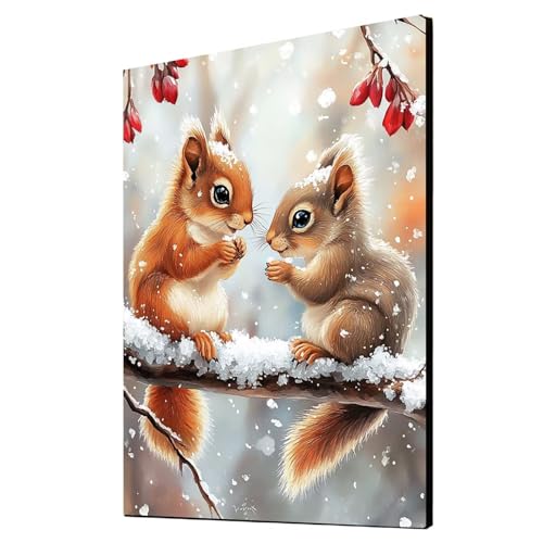5D Diamond Painting Eichhörnchen Vollbohrer Diamant Malen Nach Zahlen Tier mit Diamond Painting Zubehör Set, Diamant Cross Stitch Stickerei Bastelset Erwachsene für Deko Wohnzimmer 60x80cm 1ZSH-9016 5D Diamond Painting Eichhörnchen Vollbohrer Diamant Malen Nach Zahlen Tier mit Diamond Painting Zubehör Set, Diamant Cross Stitch Stickerei Bastelset Erwachsene für Deko Wohnzimmer 60x80cm 1ZSH-9016 von Generic