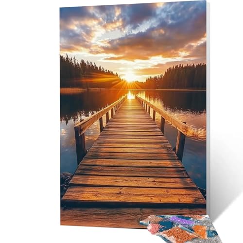5D Diamond Painting Holzbrücke mit Diamond Painting Zubehör Set, Diamant Malen Nach Zahlen Landschaft, Diamant Cross Stitch Stickerei Bastelset Erwachsene für Deko Wohnzimmer 50x70 cm model/-8315 5D Diamond Painting Holzbrücke mit Diamond Painting Zubehör Set, Diamant Malen Nach Zahlen Landschaft, Diamant Cross Stitch Stickerei Bastelset Erwachsene für Deko Wohnzimmer 50x70 cm model/-8315 von Generic