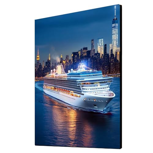 5D Diamond Painting Kreuzfahrtschiff Vollbohrer Diamant Malen Nach Zahlen Stadt mit Diamond Painting Zubehör Set, Diamant Cross Stitch Stickerei Bastelset Erwachsene, Zimmer Deko 100x135cm 1ZSH-14320 5D Diamond Painting Kreuzfahrtschiff Vollbohrer Diamant Malen Nach Zahlen Stadt mit Diamond Painting Zubehör Set, Diamant Cross Stitch Stickerei Bastelset Erwachsene, Zimmer Deko 100x135cm 1ZSH-14320 von Generic
