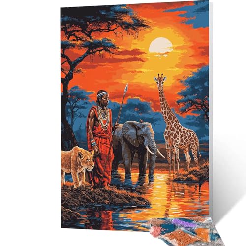 5D Diamond Painting Löwe mit Diamond Painting Zubehör Set, Diamant Malen Nach Zahlen Tier, Diamant Cross Stitch Stickerei Bastelset Erwachsene für Deko Wohnzimmer und Geschenke 70x95 cm model/-8117 5D Diamond Painting Löwe mit Diamond Painting Zubehör Set, Diamant Malen Nach Zahlen Tier, Diamant Cross Stitch Stickerei Bastelset Erwachsene für Deko Wohnzimmer und Geschenke 70x95 cm model/-8117 von Generic