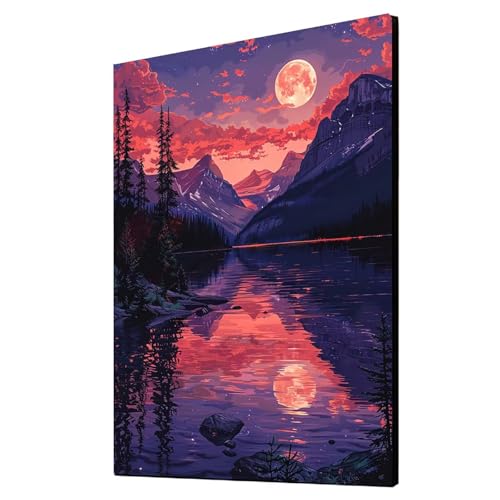 5D Diamond Painting Mond Vollbohrer Diamant Malen Nach Zahlen Landschaft mit Diamond Painting Zubehör Set, Diamant Cross Stitch Stickerei Bastelset Erwachsene für Deko Wohnzimmer 90x120 cm 1ZSH-10219 5D Diamond Painting Mond Vollbohrer Diamant Malen Nach Zahlen Landschaft mit Diamond Painting Zubehör Set, Diamant Cross Stitch Stickerei Bastelset Erwachsene für Deko Wohnzimmer 90x120 cm 1ZSH-10219 von Generic