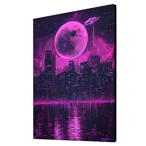 5D Diamond Painting Mond Vollbohrer Diamant Malen Nach Zahlen Stadt mit Diamond Painting Zubehör Set, Diamant Cross Stitch Stickerei Bastelset Erwachsene für Deko Wohnzimmer 100 x 135 cm 1ZSH-14680 5D Diamond Painting Mond Vollbohrer Diamant Malen Nach Zahlen Stadt mit Diamond Painting Zubehör Set, Diamant Cross Stitch Stickerei Bastelset Erwachsene für Deko Wohnzimmer 100 x 135 cm 1ZSH-14680 von Generic