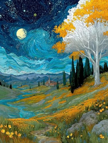 5D Diamond Painting Set Baum, DIY Diamond Painting Erwachsene Sternenhimmel, 5D Full Drill Diamant Malerei Set, DIY Basteln Erwachsene, Diamant Kunst Bilder, Wanddeko, Geschenke, 90x120cm 7-9218 5D Diamond Painting Set Baum, DIY Diamond Painting Erwachsene Sternenhimmel, 5D Full Drill Diamant Malerei Set, DIY Basteln Erwachsene, Diamant Kunst Bilder, Wanddeko, Geschenke, 90x120cm 7-9218 von Generic