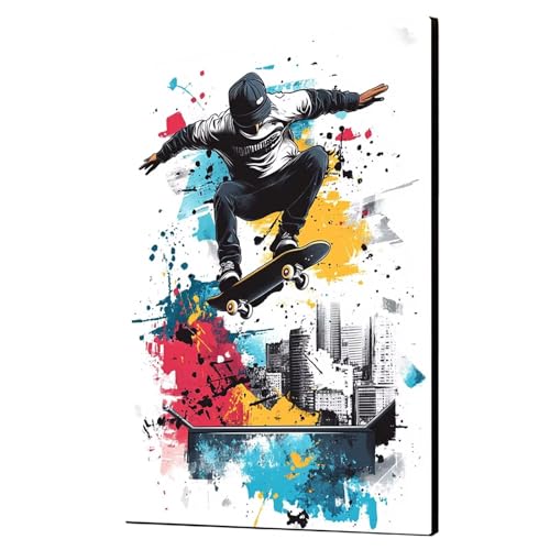 5D Diamond Painting Skateboard Vollbohrer Diamant Malen Nach Zahlen Stadt mit Diamond Painting Zubehör Set, Diamant Cross Stitch Stickerei Bastelset Erwachsene für Deko Wohnzimmer 60x80 cm 1ZSH-20686 5D Diamond Painting Skateboard Vollbohrer Diamant Malen Nach Zahlen Stadt mit Diamond Painting Zubehör Set, Diamant Cross Stitch Stickerei Bastelset Erwachsene für Deko Wohnzimmer 60x80 cm 1ZSH-20686 von Generic