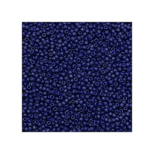 5g TOHO Rocailles 15/0, semi glasierte navy blau (# 2607f) (TOHO seed beads 15/0, Semi Glazed Navy Blue (#2607f)) Japanishe Glas Rund Perlen von Generic