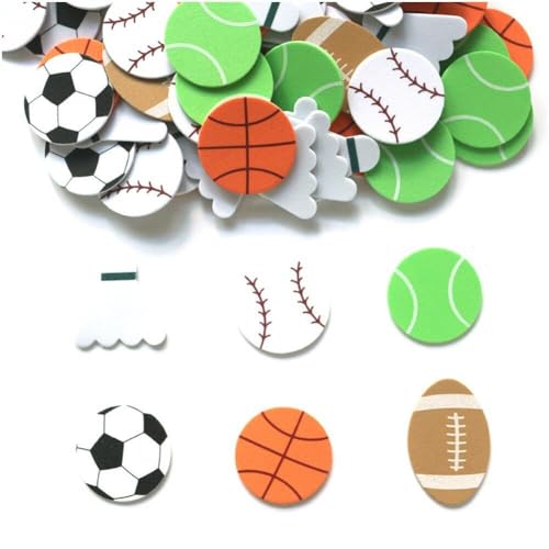 60pcs Foam Aufkleber Ball Sport Football Tennis Volleyball Sticker Kinder Notizbücher Schreibwarenpraxisschrubbücher Abziehbilder von Generic