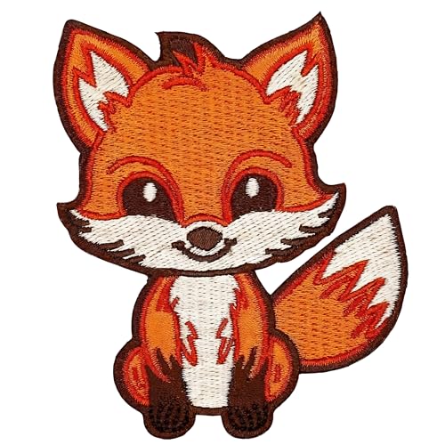 8,9 cm Fuchs-Aufnäher – Tier-Aufnäher, Tier-Aufnäher zum Aufbügeln – Kinder-Patches für Rucksäcke – Kinderapplikation – Bügelapplikationen für Kinder – Bügelbilder Jungen/Mädchen – kleine Patches von Generic