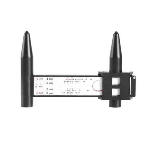 8-Loch-PKD-Lineal Für Autoräder | Felgenschraubenmuster-Messwerkzeug | PKD-Lineal Mit Verschiebbarem Messschieber Für Die Genaue Berechnung Des Schraubenmusters Auf Rädern, Ideales Kfz-Werkzeug Zum von Generic