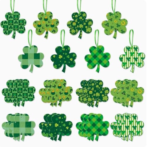 80 Stück Konfetti Kleeblatt Deko, Grün Glücksklee Streudeko, St Patricks Day Deko Confetti, Kleeblatt Glücksbringer Streudeko, Kleeblatt Geburtstag Tischdeko, Silvester Kleeblatt Streudeko von Generic