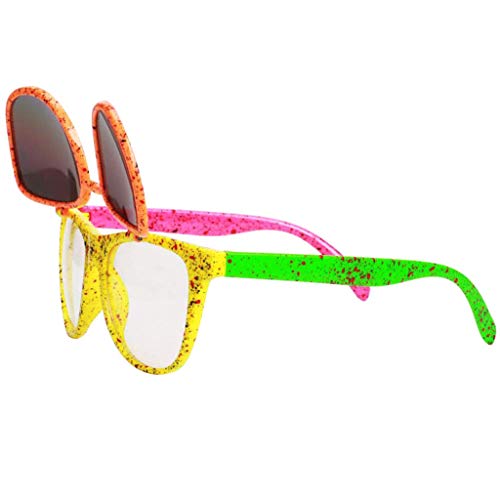 80er Jahre Neon Party Flip Up Sonnenbrille lustige Brillen Kostüme Foto Requisiten sehr praktisch und beliebt Nizza verarbeitet von Generic