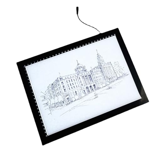 A2 Leuchttisch für Diamant Painting, Ultra-dünne Led Licht Pad, Stufenlos Dimmbar LED Leuchtplatte mit Stempelkissen für Zeichnung,Diamond Painting, Skizzieren, Tattoo, Designen von Generic