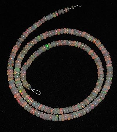 AAA Äthiopischer Opal, glatte Rondelle, lose Edelsteinperlen, 3–6 mm, 40,6 cm von Generic