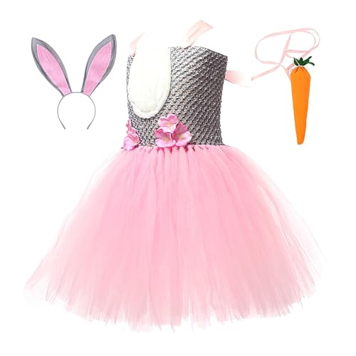Ärmelloses Netzkleid, Sommer-Prinzessinnenkleider aus Netzstoff mit Plüschkarotten, für kleine Mädchen, Prinzessinnenkleidung für Ostern, Versammlungen, Rollenspiele, Rosa Ärmelloses Netzkleid, Sommer-Prinzessinnenkleider aus Netzstoff mit Plüschkarotten, für kleine Mädchen, Prinzessinnenkleidung für Ostern, Versammlungen, Rollenspiele, Rosa von Generic