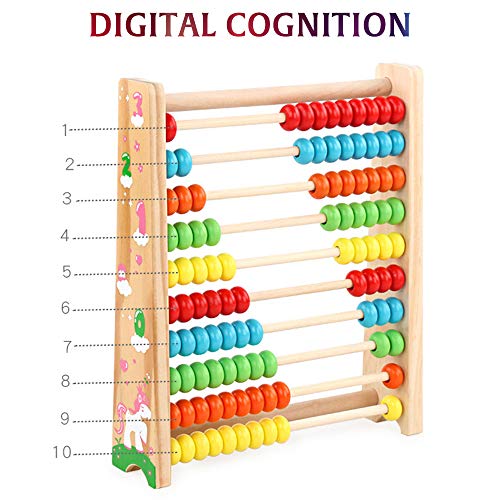 Abakus, Zählspielzeug, Mathe-Zählspielzeug aus Holzperlen und Ständer, Zahlenzähler aus Holz für, Abaco, für den Heimunterricht oder die Frühkindliche Entwicklung von Generic