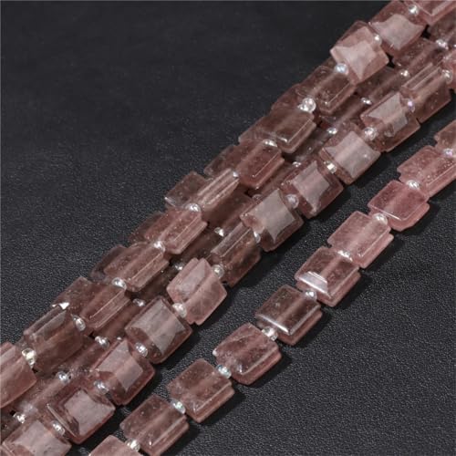 Abstandshalter für Armbänder, Halsketten, Schmuckherstellung, 10 mm, natürlich, Würfel, flach, quadratisch, Nr. 7, Erdbeere, 10 mm, 30 Stück von Generic