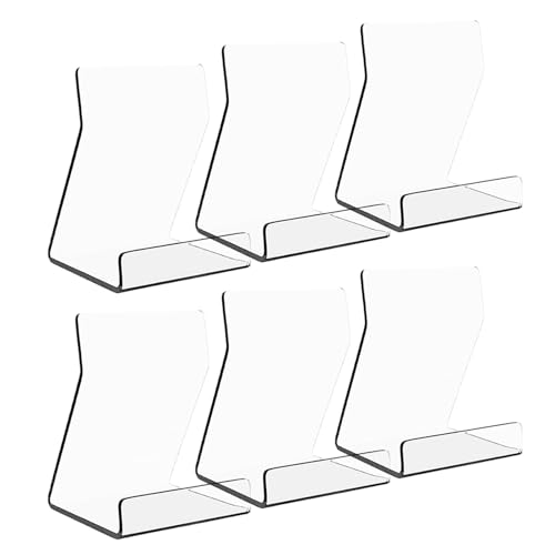 Acryl Bücherständer, Acryl Buch Staffelei - 6 Stück transparenter Stativhalter,Staffli-Anzeigeplatte, multifunktionale Verwendung in Bibliothek, Schule, Büro, Zuhause von Generic