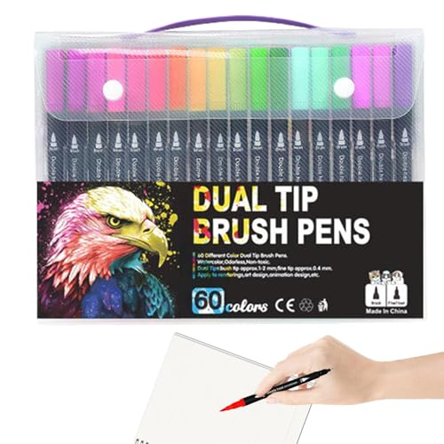 Acrylmarker Set, Malstifte | Bunte Malerei für Stoff mit Doppelspitze - Tragbare Acrylmalstifte, Wasserdichte Filzstifte Set für und Mädchen von Generic