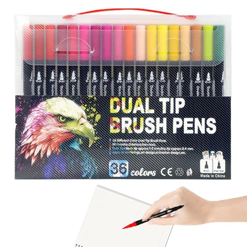 Acrylmarker-Set, Malstifte | Bunte Stofffarbe mit Doppelspitze – Wasserdichtes Künstlerstift-Set, tragbare Marker für , Leinwand, Stein, Fels von Generic