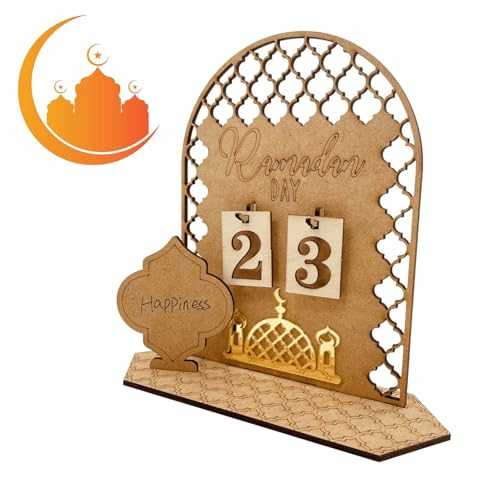 Adventskalender – Importierter MDF 2022 Countdown-Kalender, Eid Kalender | Holz-Countdown-Kalender, Dekorationen für Zuhause, Party-Dekoration, Bastel-Ornament von Generic