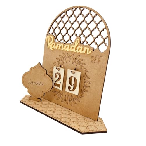 -Adventskalender – Premium Mdf 2022 -Countdown-Display, Eid-Grußkalender | Holz-Countdown-Anzeige 2022 für Kinder, Heimfeier, Basteln, Ornament, 20 x 15 x 1 cm von Generic