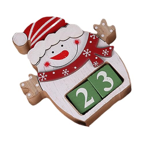 Adventskalender-Schild, Weihnachts-Adventskalender, Elch-Countdown bis Weihnachten, klassisches rustikales Schild, Holz-Countdown bis Weihnachtskalender für Feiertage von Generic