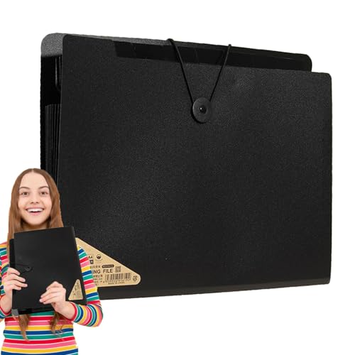 Akkordeon-Ordner-Organizer, Dokumentenmappen, tragbare Aktenordner mit 13 Taschen, A4 Taschenordner, Rechnungsbelegungs-Organizer, tragbar mit Etikett von Generic