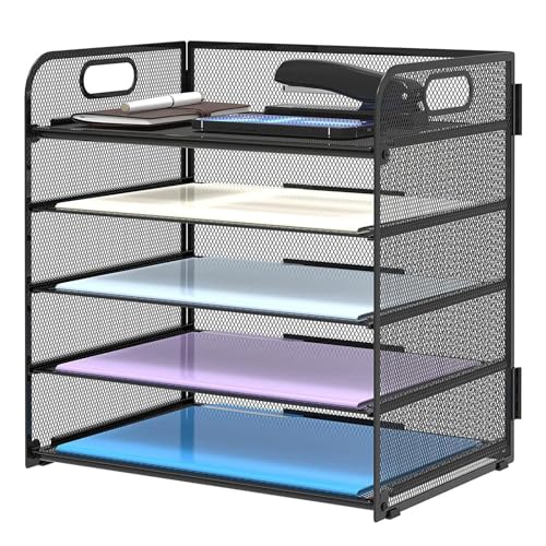 Aktenordnertablett - Briefablage für Schreibtisch-Organizer aus Mesh | Papierorganizer aus Metall, Dokumentenordner aus Mesh für Schreibtisch, Papierablage für Aktenordnertablett - Briefablage für Schreibtisch-Organizer aus Mesh | Papierorganizer aus Metall, Dokumentenordner aus Mesh für Schreibtisch, Papierablage für von Generic