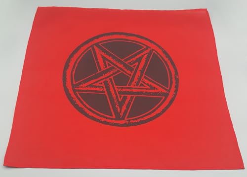 Generic Altartuch mit schwarzem Pentagramm, (Rot) von Generic