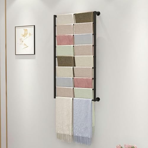 An Der Wand Montierter Schal Präsentationsständer, Wand Organizer Für Geschenkpapier Und Bänder Für Blumenläden, Krawatten Und Schalständer, Handtuchhalter, Metallregale Für von Generic