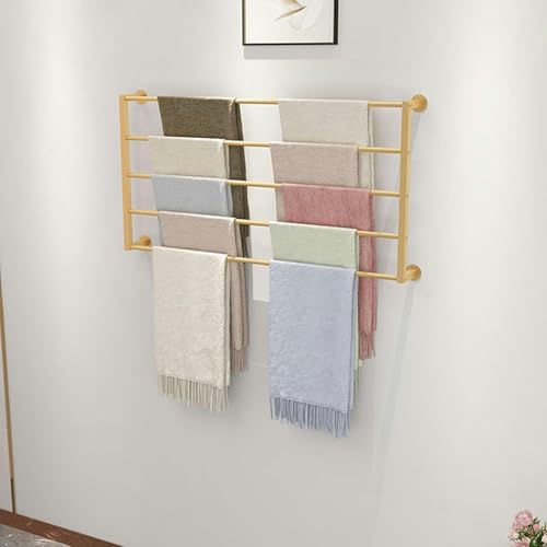 An Der Wand Montierter Schal Präsentationsständer, Wand Organizer Für Geschenkpapier Und Bänder Für Blumenläden, Krawatten Und Schalständer, Handtuchhalter, Metallregale Für von Generic