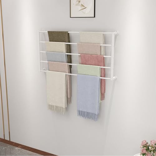 An der Wand montierter Schal-Präsentationsständer, Wand-Organizer für Geschenkpapier, Bänder für Blumengeschäfte, Krawatten, Schals, Gürtel, Handtuchhalter, Einzelhandelsgeschäfte, Metallreg von Generic