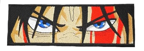 Anime-Aufnäher (10,2 cm) Klettverschluss-Abzeichen mit blutigen blauen Augen, Japan-Anime, Mädchen, Jungen, DIY-Kostüm, Wappen, Rucksack, Hemd, Jacke, Geschenk-Patches von Generic