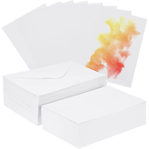 Aquarellkarten mit Umschlägen – 25 x Postkarten aus Aquarellpapier, 12,7 x 17,8 cm – 140 Pfund/300 g/m² Aquarellkarton für den Versand von Grußkarten von Generic