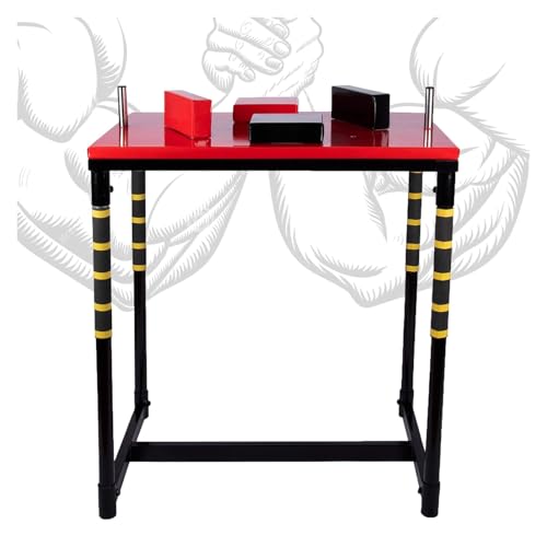 Armwrestling-Tisch Armdrücktisch, Professionelle Armdrückausrüstung for Spiele, Armmuskeltrainingsausrüstung, Verstellbarer Armdrücktisch(Red) von Generic