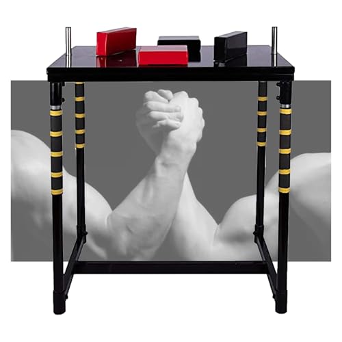 Armwrestling-Tisch Armdrücktisch, Professionelle Armdrückausrüstung for Spiele, Armmuskeltrainingsausrüstung, Verstellbarer Armdrücktisch(Schwarz) von Generic