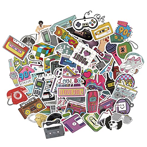 Aufkleber Scrapbooking 80 90 Dance Sticker Aesthetic Retro Vintage 80s 90s Aufkleber für Mobile Fahrrad Skateboard Bullet Journal von Generic