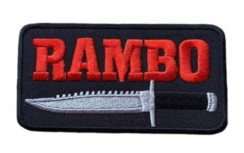 Aufnäher Jon Rambo (9,5 cm), bestickt, zum Aufbügeln, Survival-Film, Militär von Generic