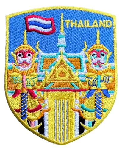 Aufnäher mit Thailand-Flagge, 7,6 cm, bestickt, zum Aufbügeln oder Aufnähen, ideal für Jacken, Hüte, Rucksäcke, Hemden, Mützen, DIY-Geschenkflicken von Generic