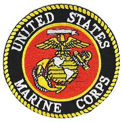 Aufnäher zum Aufbügeln, Motiv: United States Marine Corps, 7,6 cm, vollfarbig von Generic