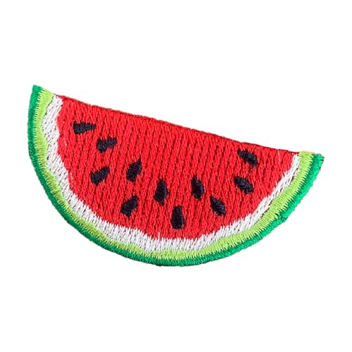 Aufnäher zum Aufbügeln, Motiv: Wassermelone, bestickt, zum Aufbügeln für Kleidung, Stoff. von Generic